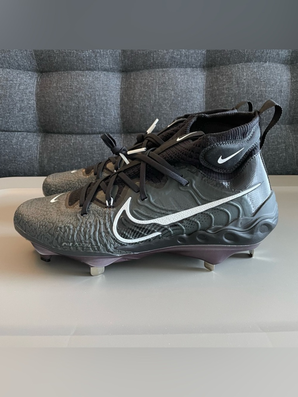 Nike Alpha Huarache NXT Mid Metal Baseball Cleats Black NEW